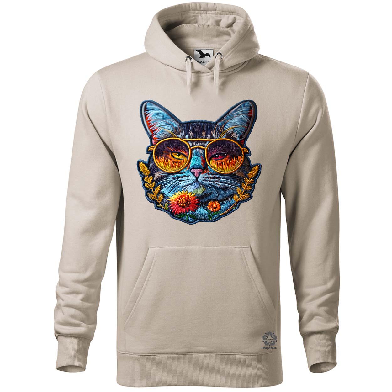Hímzett macska v3 egyedi  pulóver 