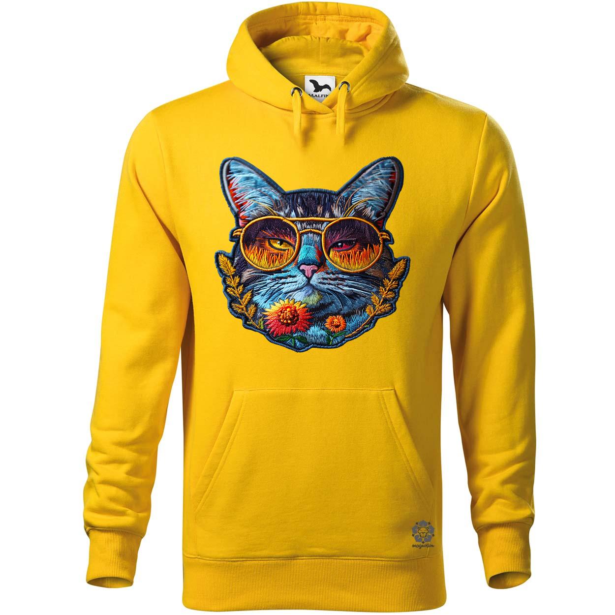 Hímzett macska v3 egyedi  pulóver 