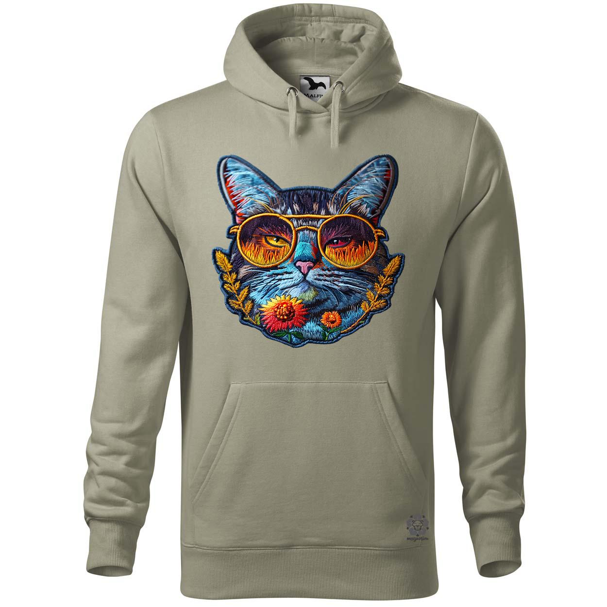 Hímzett macska v3 egyedi  pulóver 