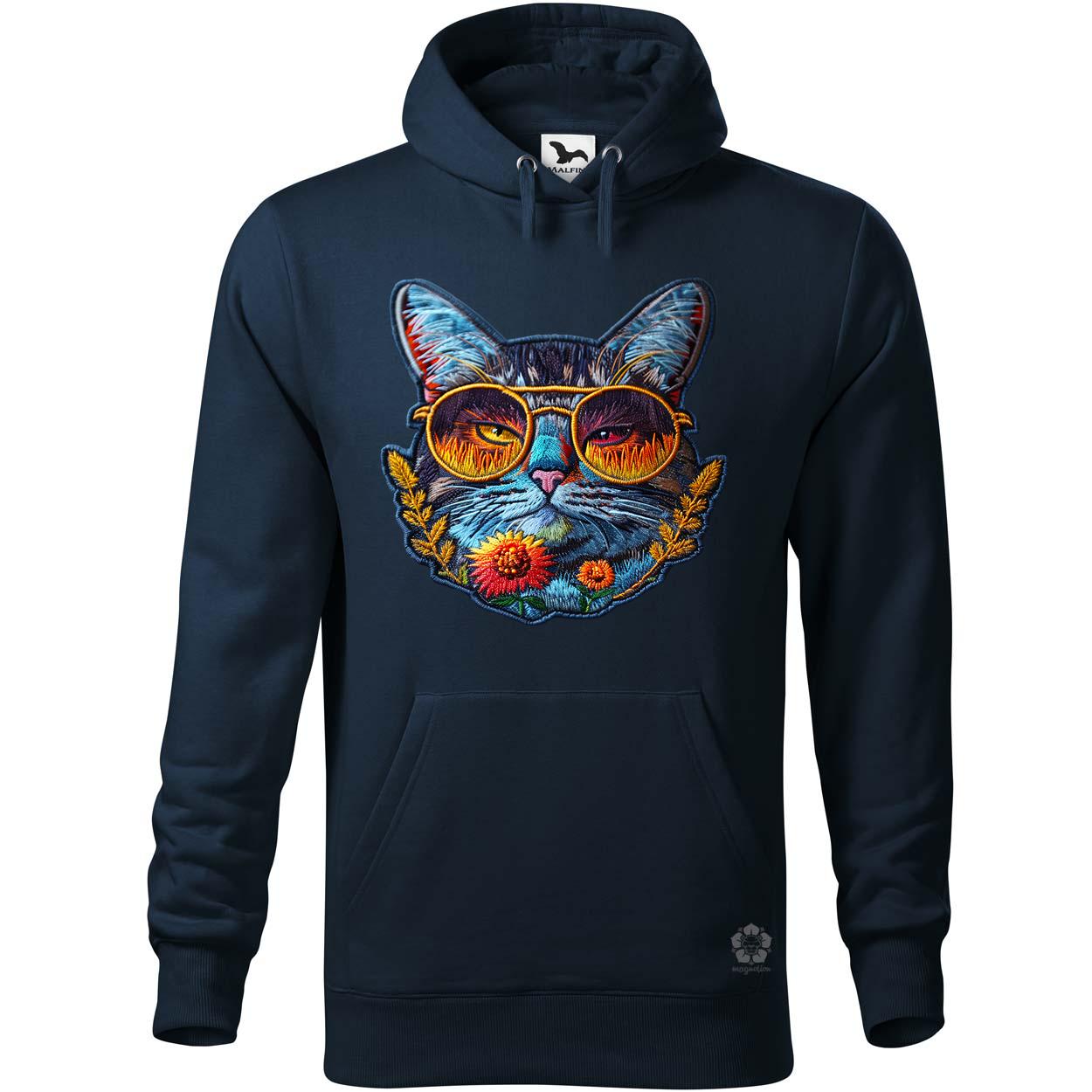 Hímzett macska v3 egyedi  pulóver 