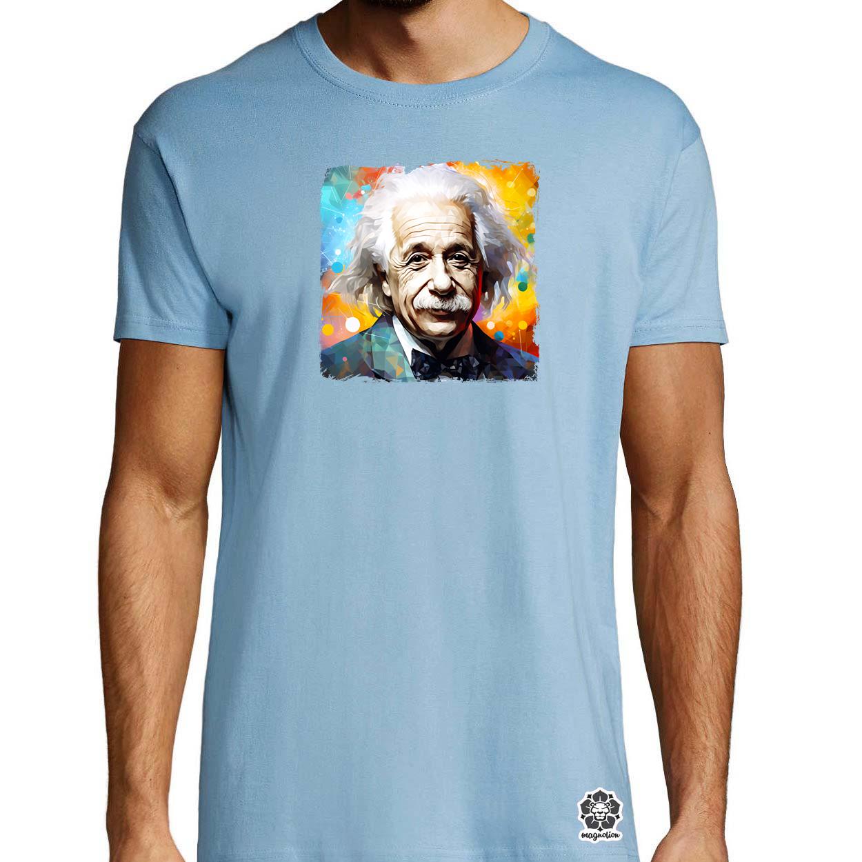 Einstein portré v4 egyedi póló 