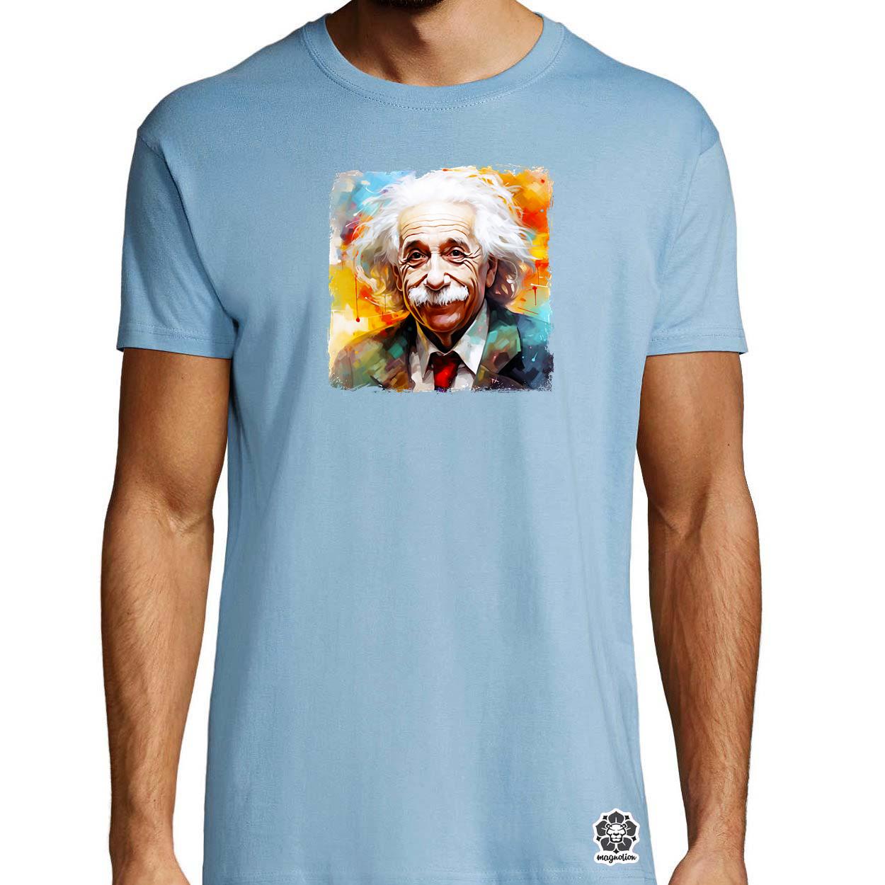 Einstein portré v5 egyedi póló 