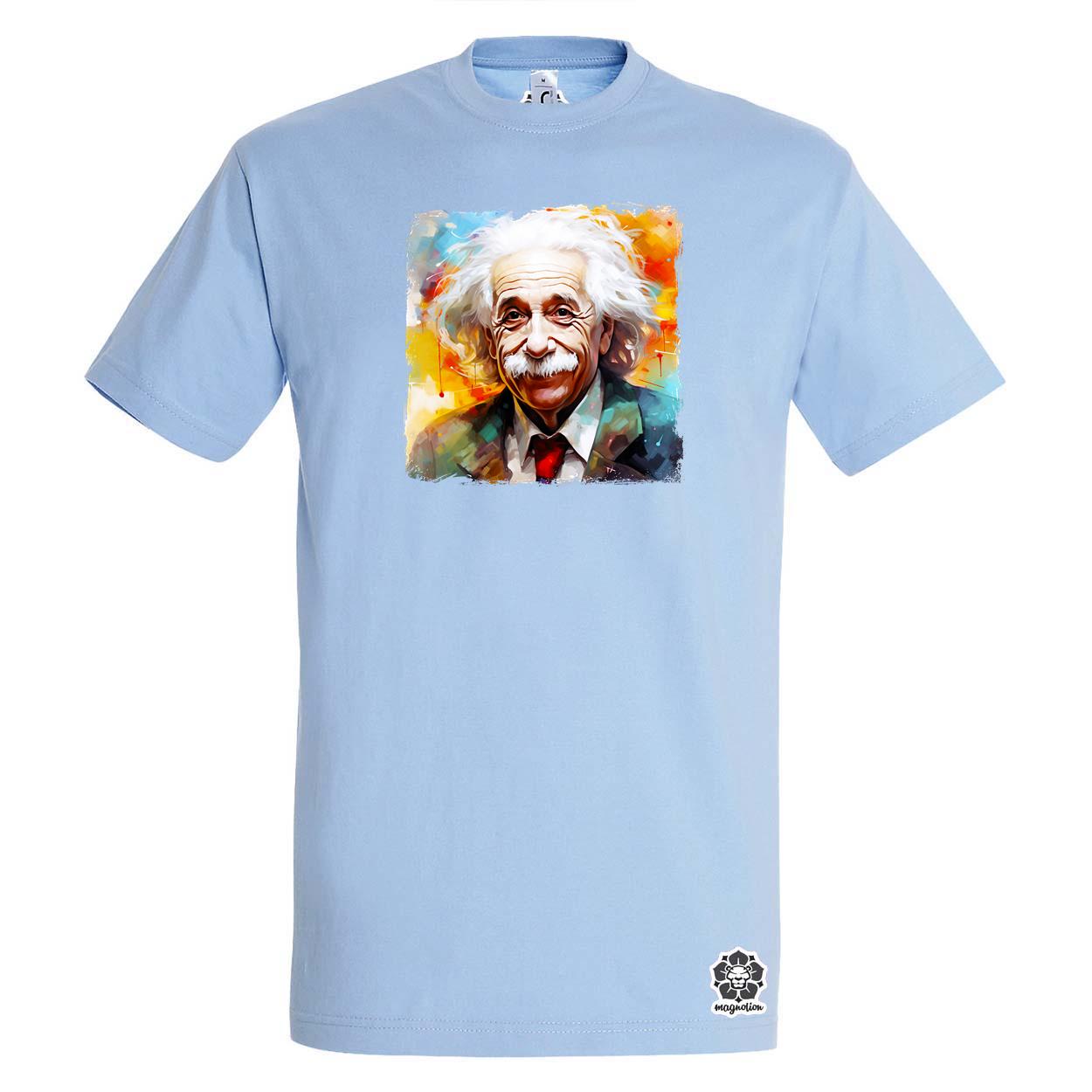 Einstein portré v5 egyedi póló 