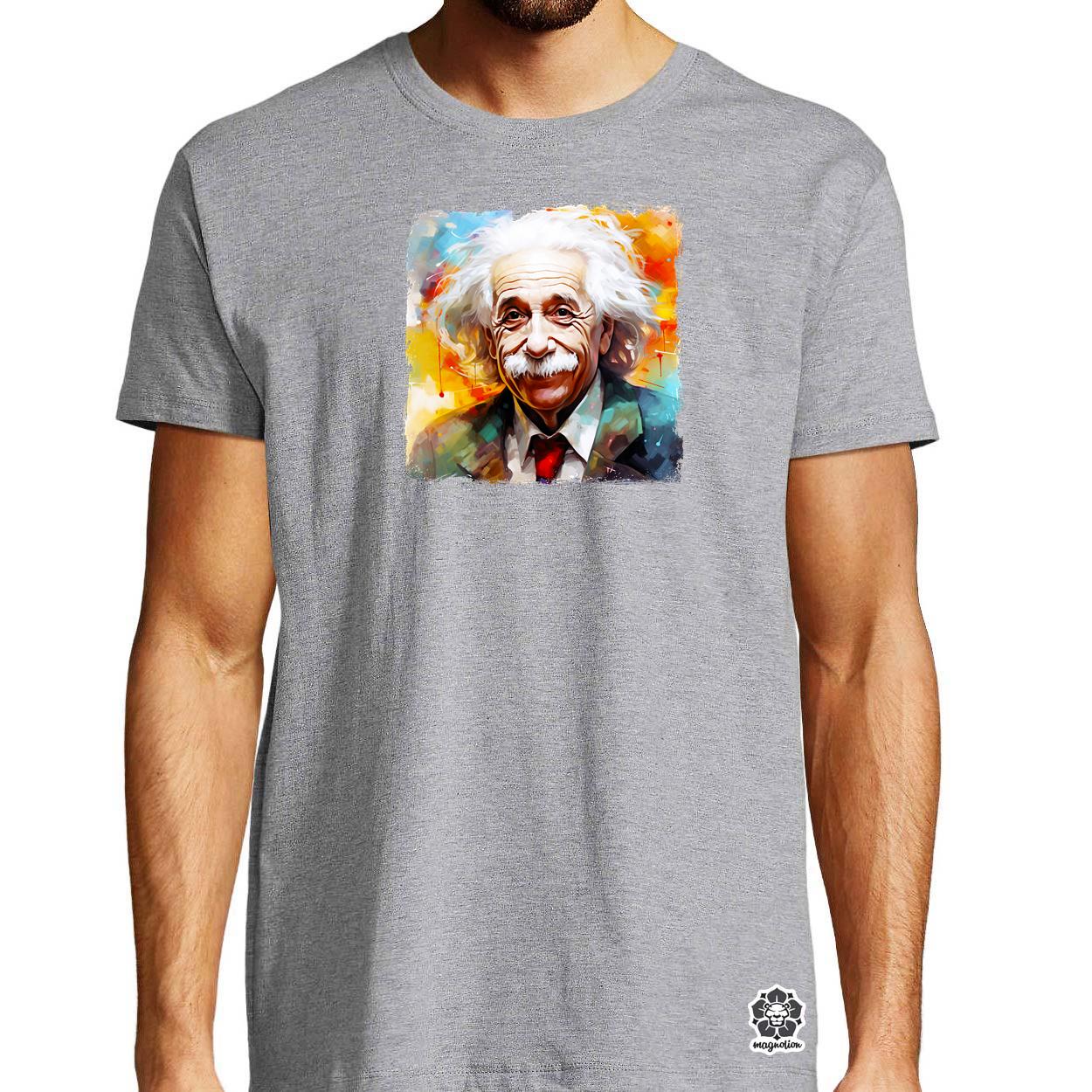 Einstein portré v5 egyedi póló 