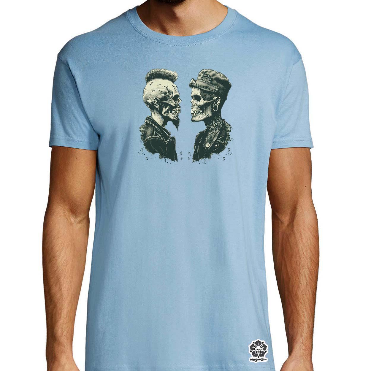Punk koponyák v1 egyedi póló 