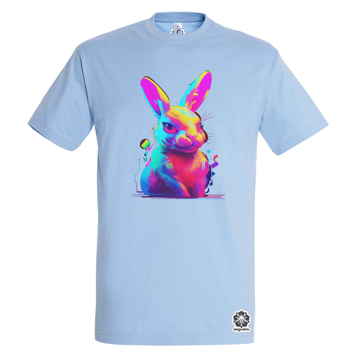 Neon nyuszi v2 egyedi póló 