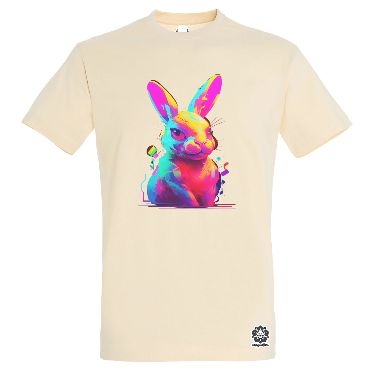 Neon nyuszi v2 egyedi póló 