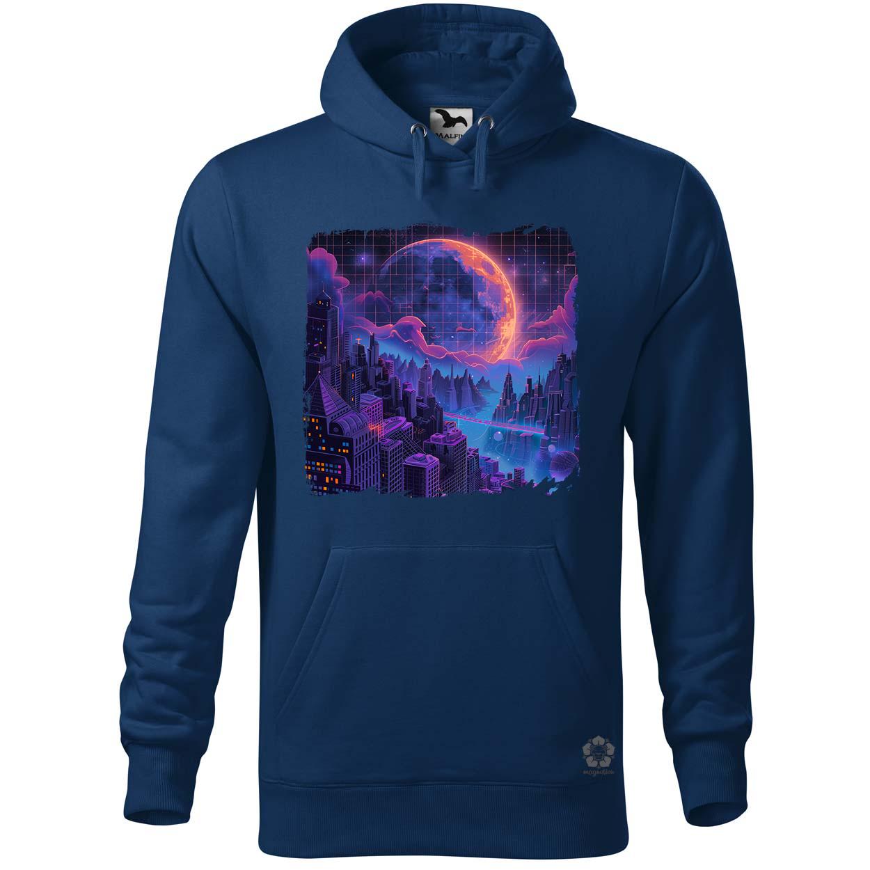 Synthwave hold v2 egyedi  pulóver 