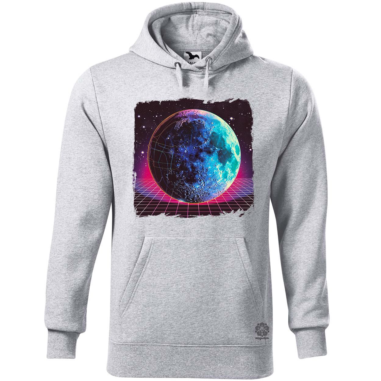 Synthwave hold v3 egyedi  pulóver 