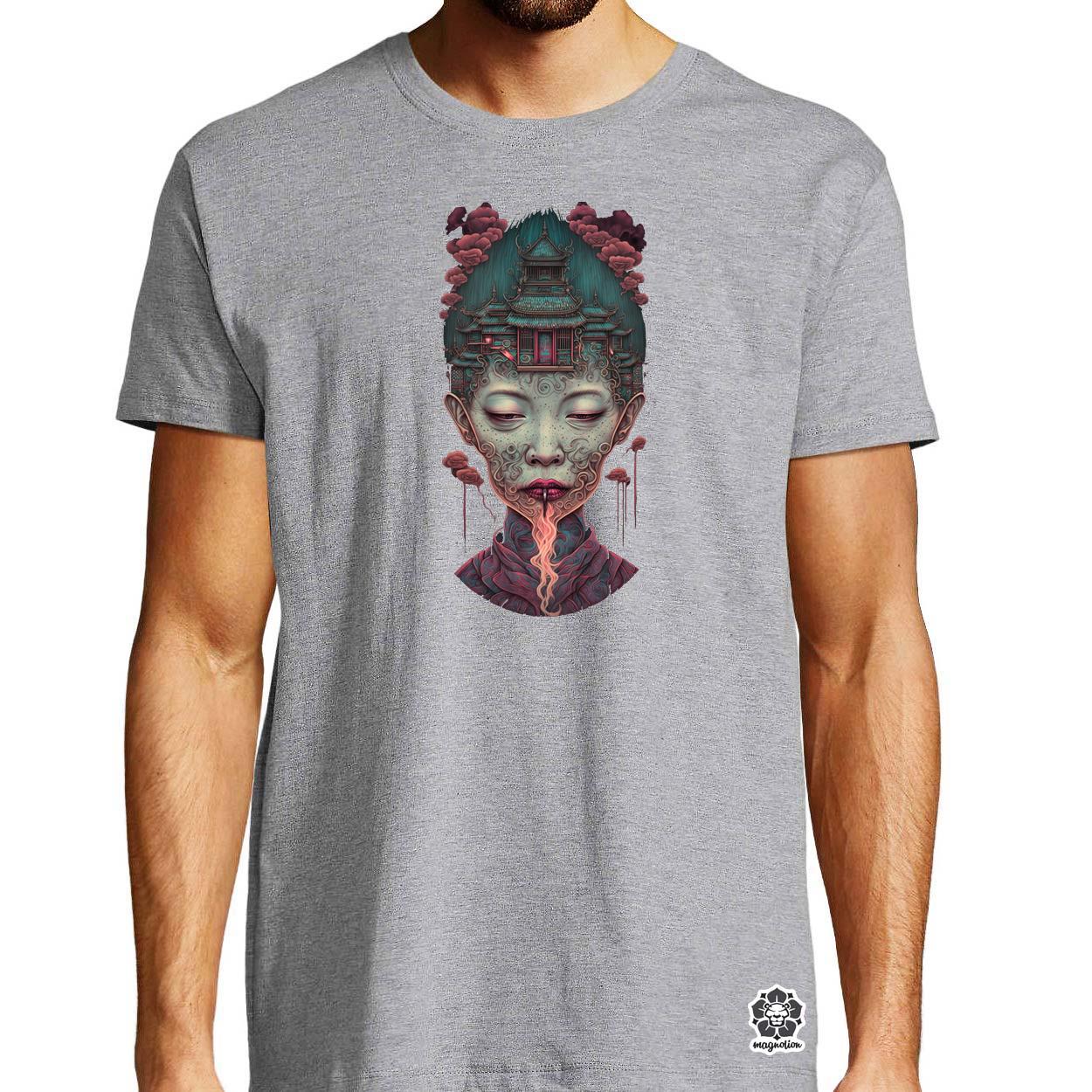 Dicső ősi trippy épület v3 egyedi póló 