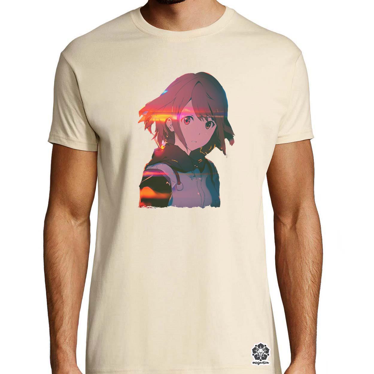 Anime lány nézelődik v2 egyedi póló 