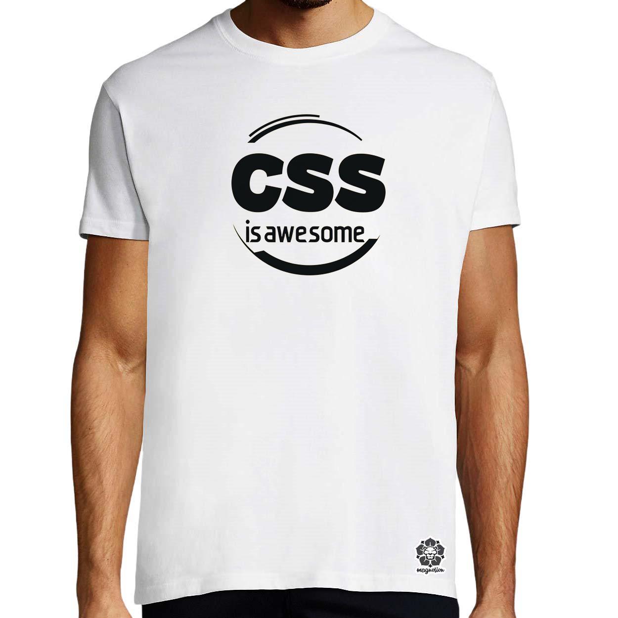 CSS is awesome v1 egyedi póló 