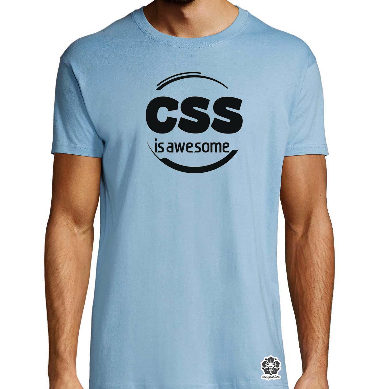 CSS is awesome v1 egyedi póló 