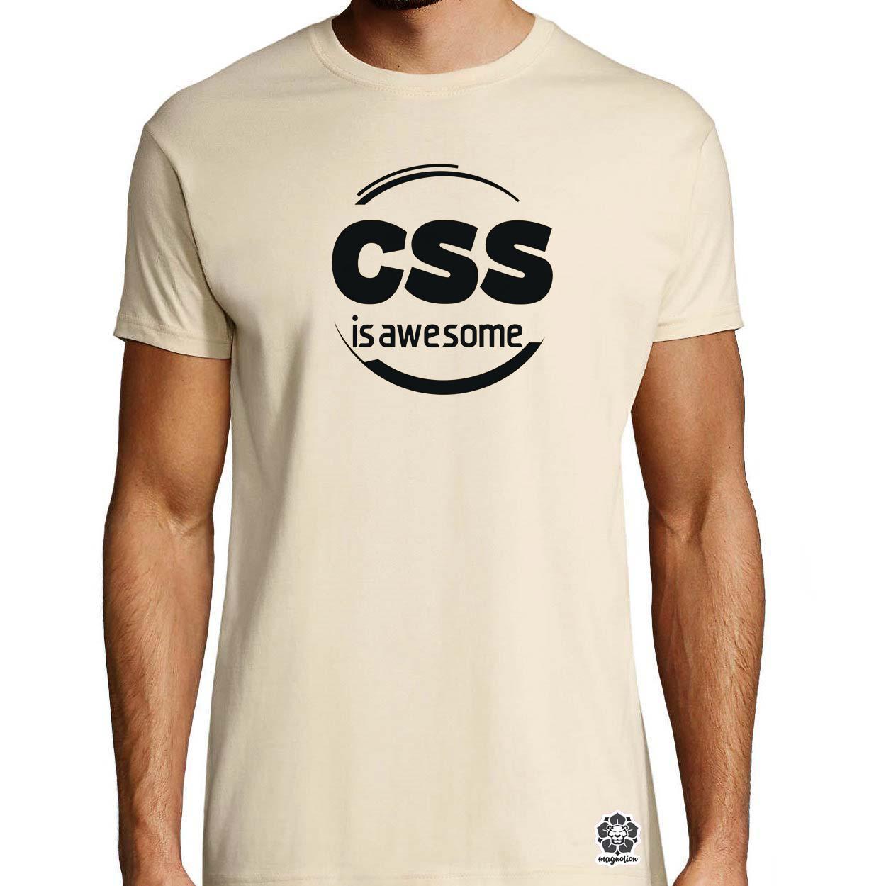 CSS is awesome v1 egyedi póló 