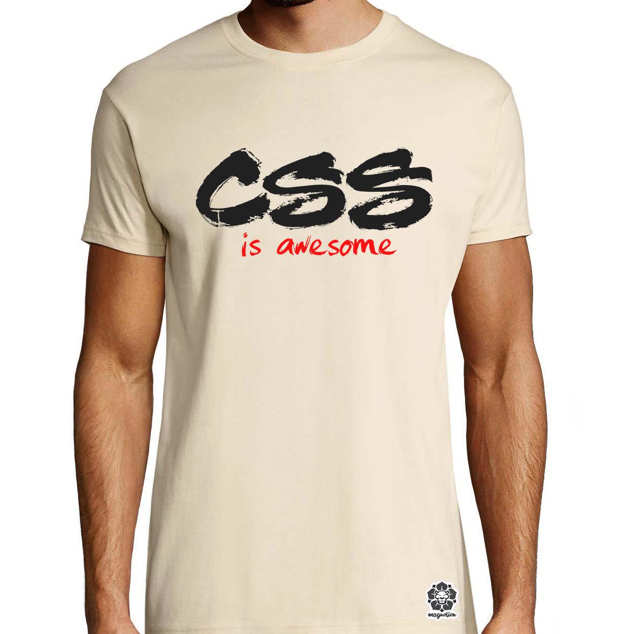 CSS is awesome v7 egyedi póló 
