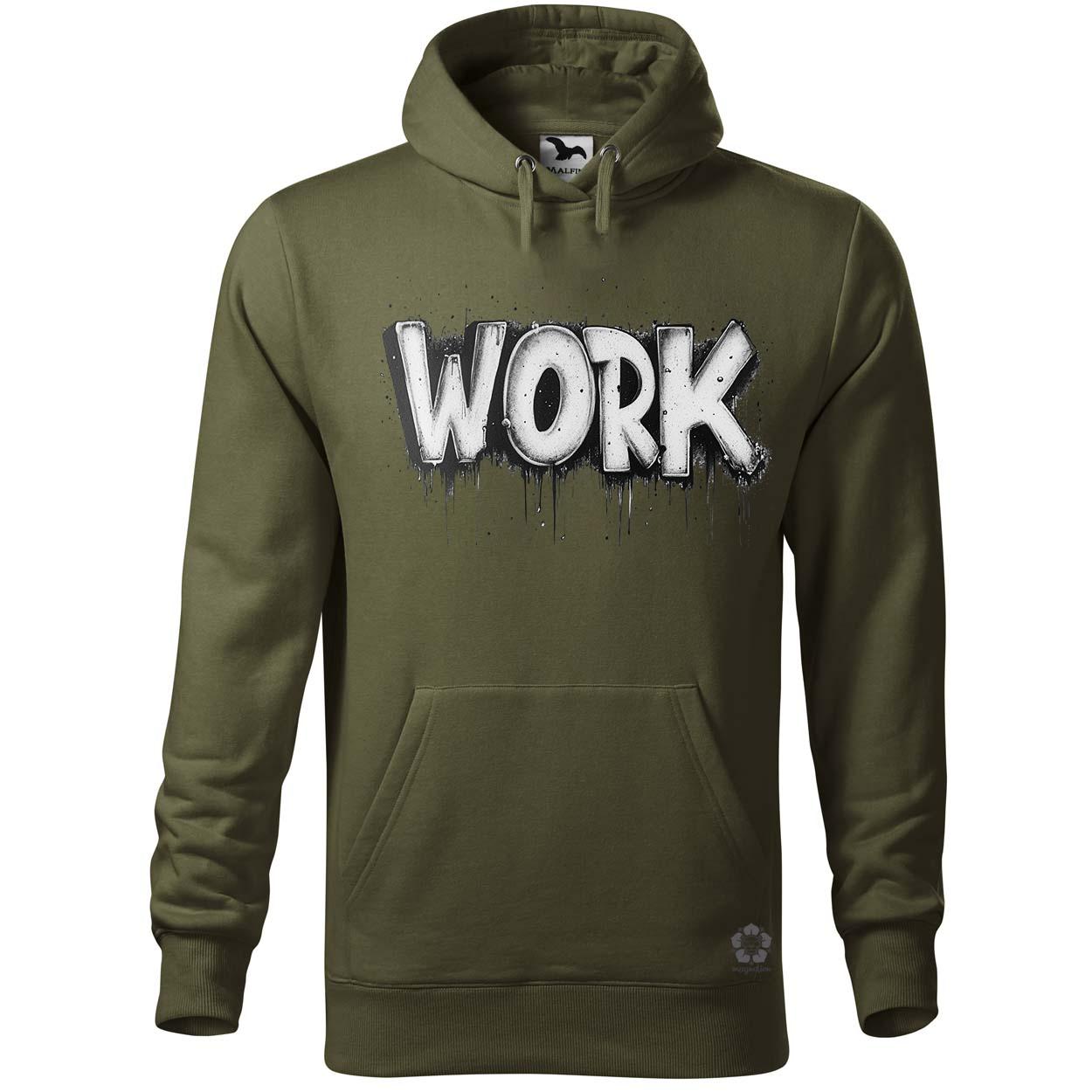 Work felirat v3 egyedi  pulóver 