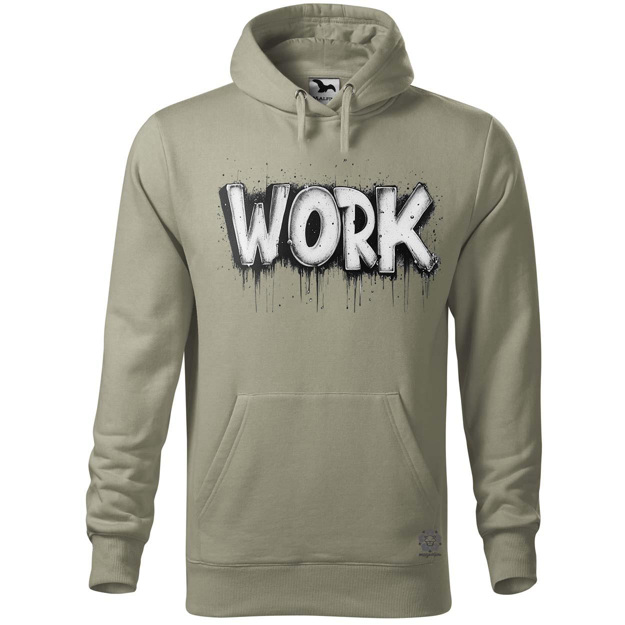 Work felirat v3 egyedi  pulóver 