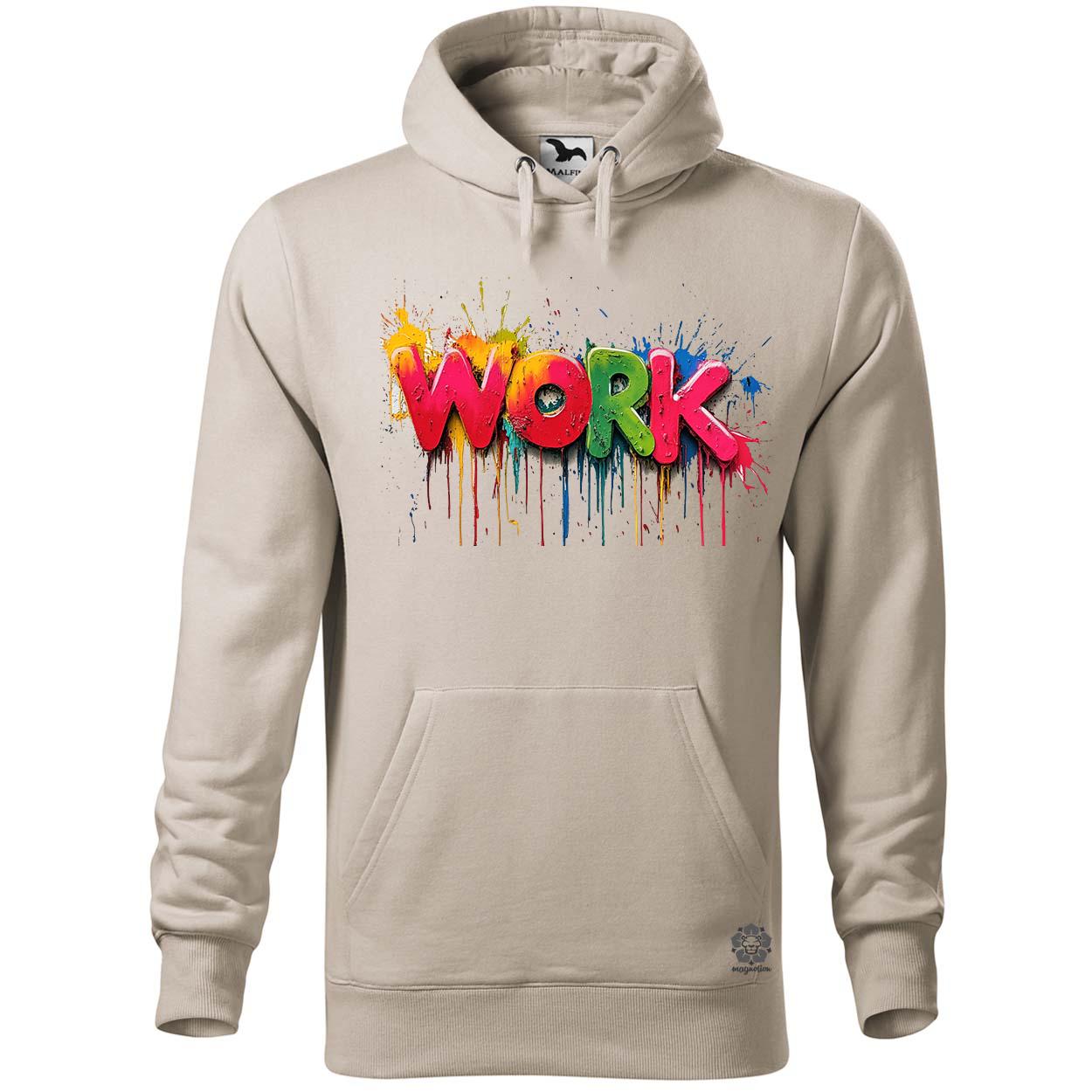 Work felirat v4 egyedi  pulóver 