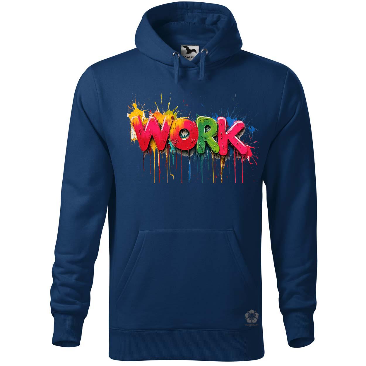 Work felirat v4 egyedi  pulóver 