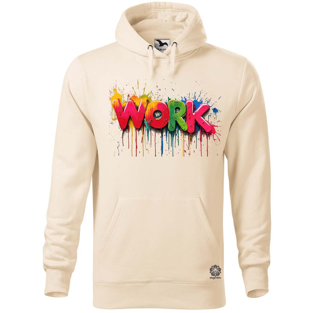 Work felirat v4 egyedi  pulóver 