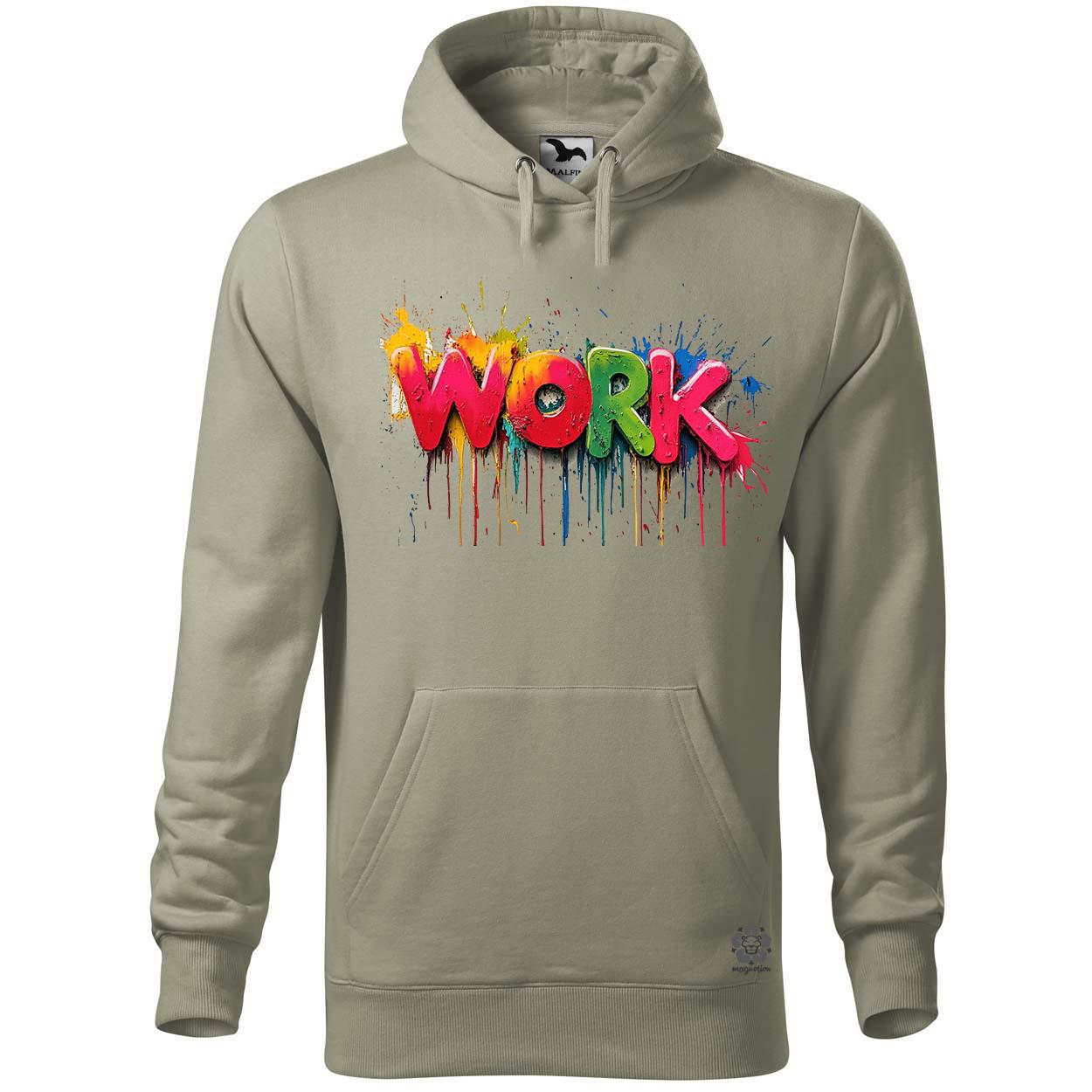 Work felirat v4 egyedi  pulóver 
