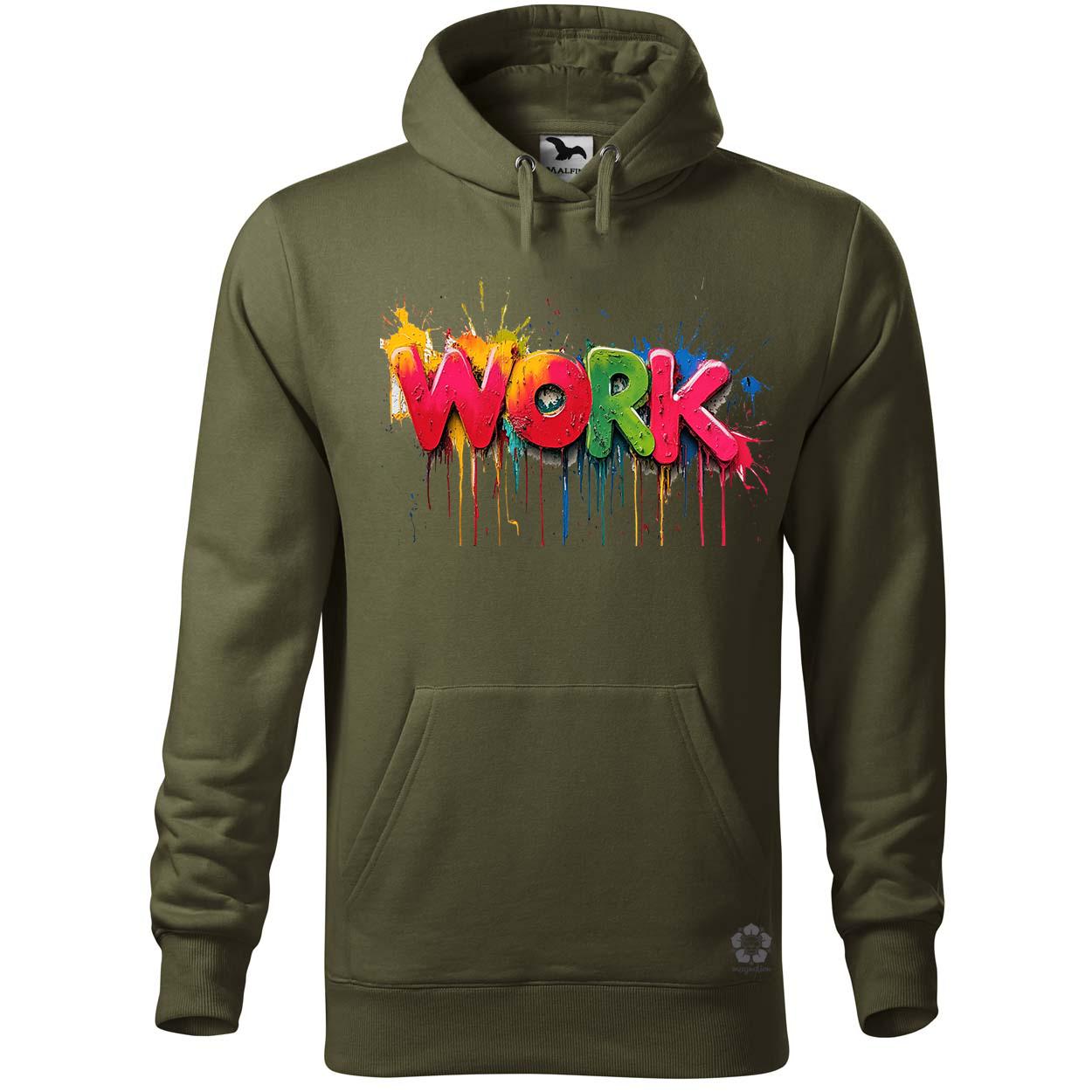 Work felirat v4 egyedi  pulóver 
