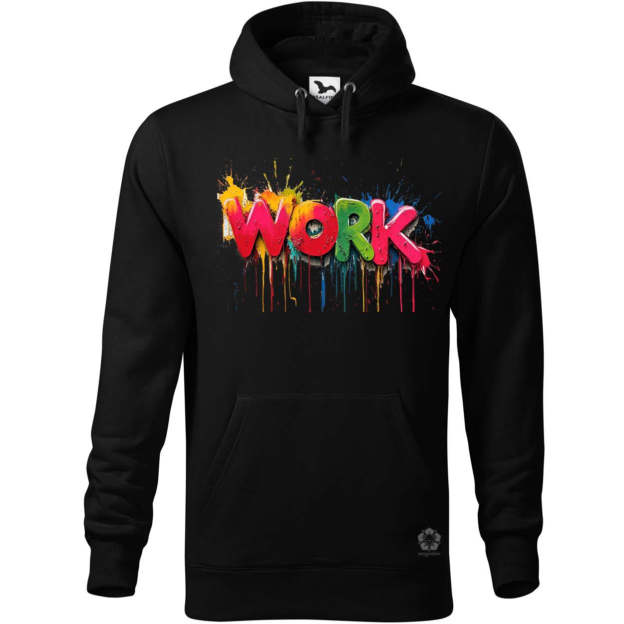 Work felirat v4 egyedi  pulóver 