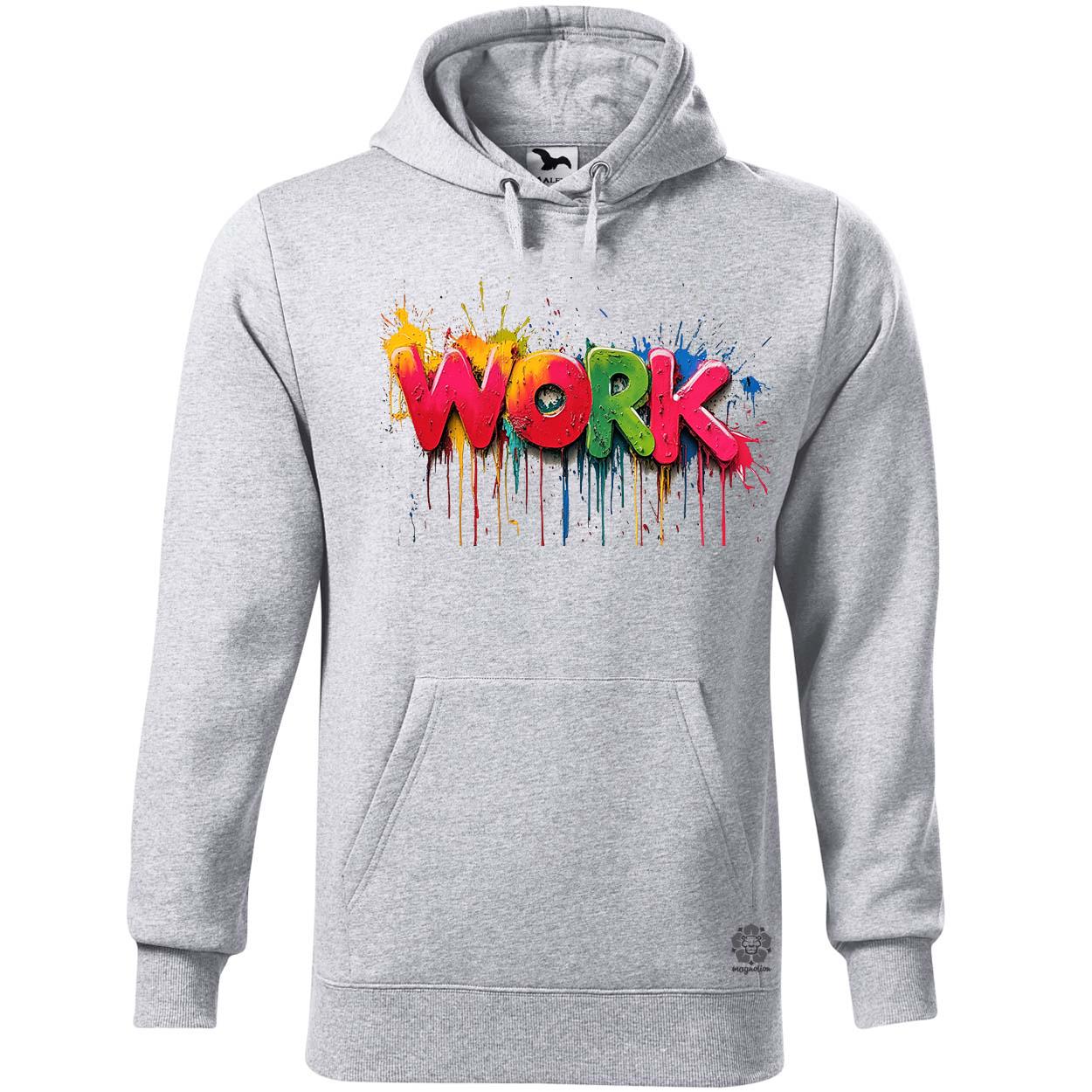 Work felirat v4 egyedi  pulóver 