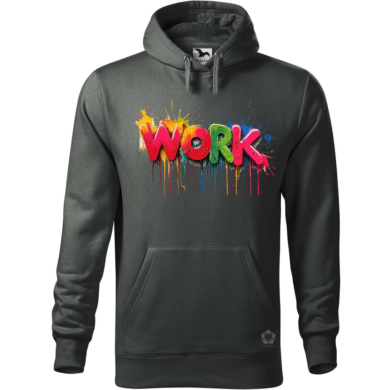 Work felirat v4 egyedi  pulóver 