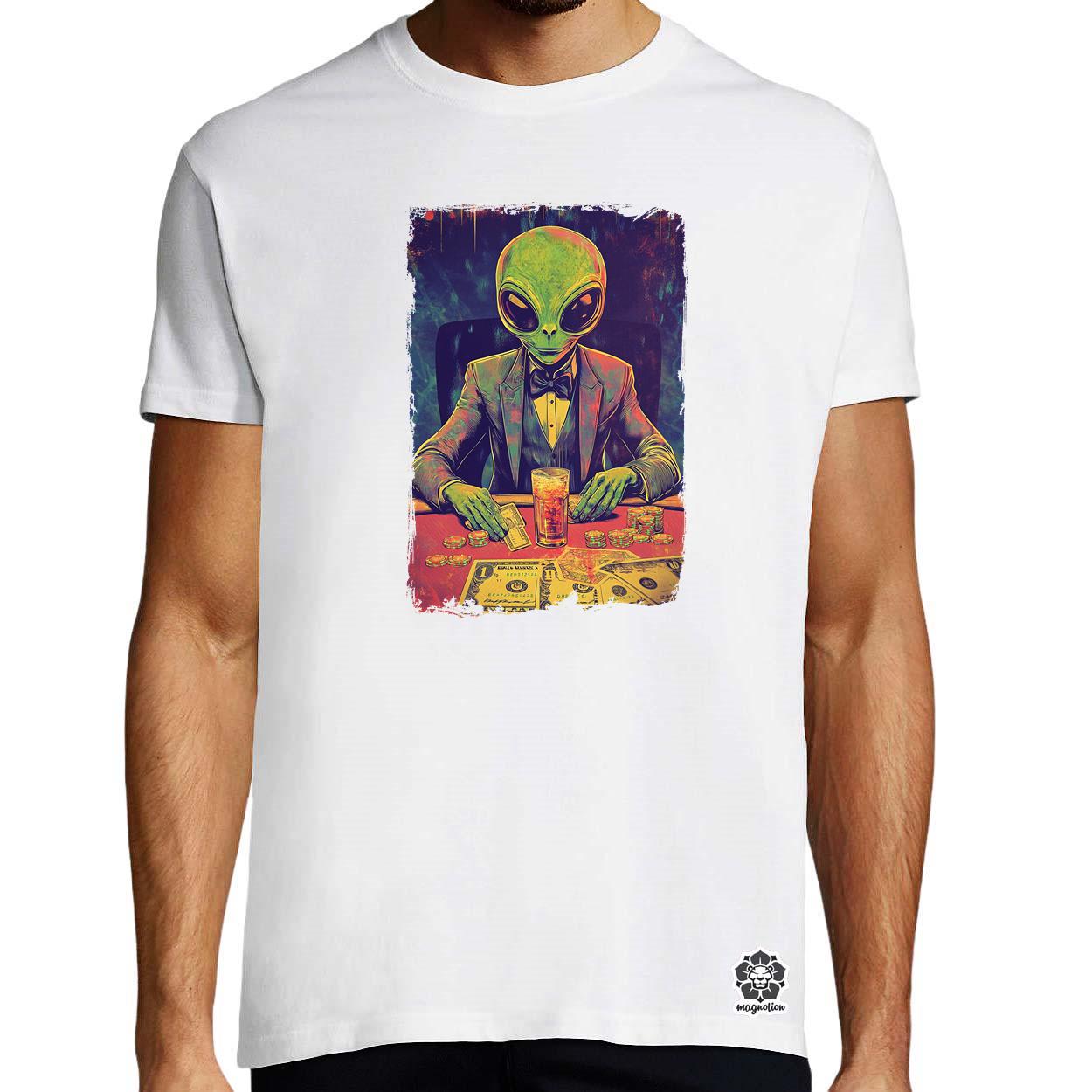Alien póker v4 egyedi póló 