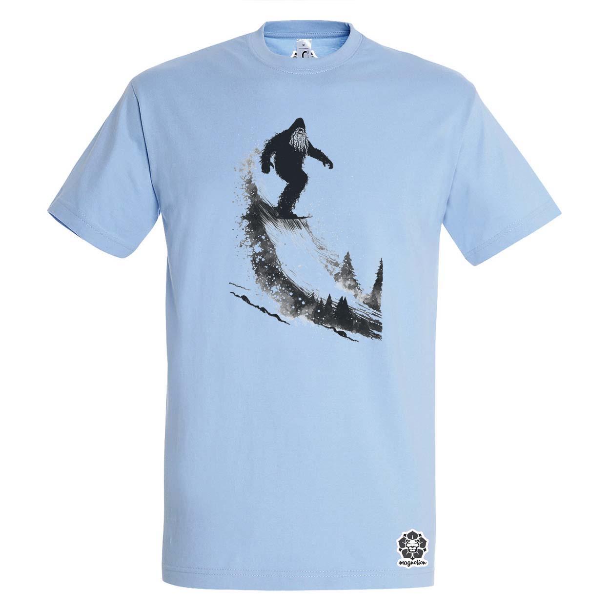 Snowboardos Yeti v3 egyedi póló 
