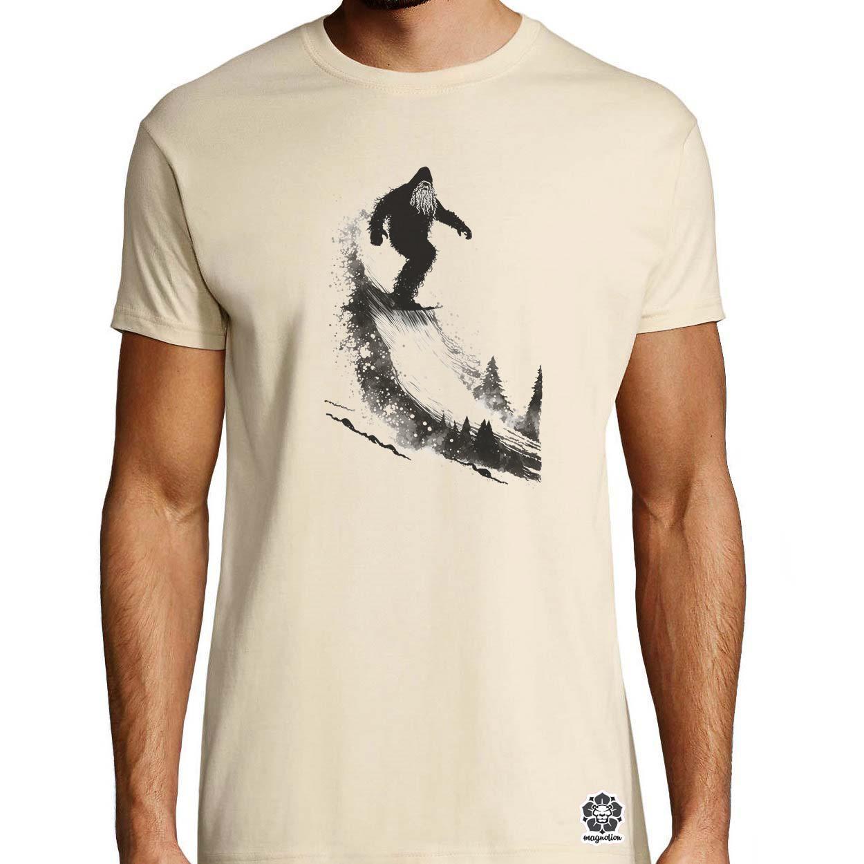 Snowboardos Yeti v3 egyedi póló 