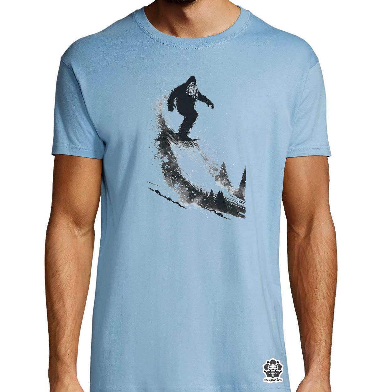 Snowboardos Yeti v3 egyedi póló 