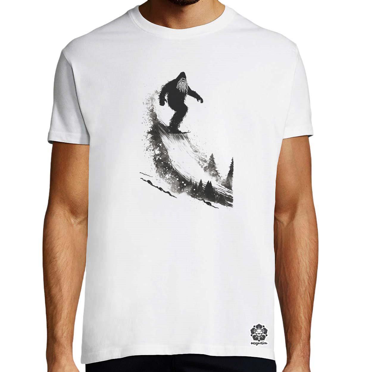 Snowboardos Yeti v3 egyedi póló 