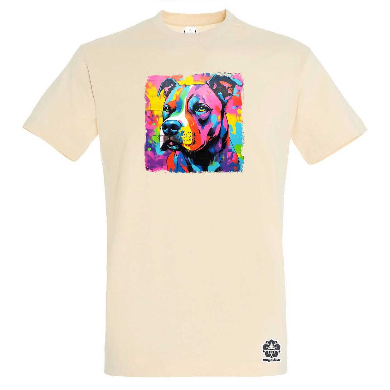 Pitbull portré v3 egyedi póló 