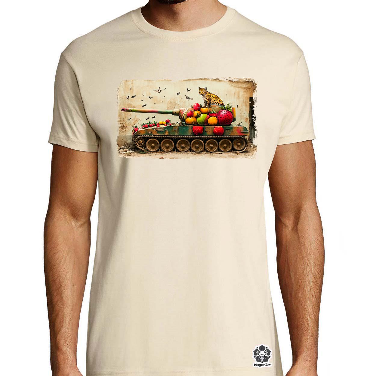 Tank és párduc graffiti v2 egyedi póló