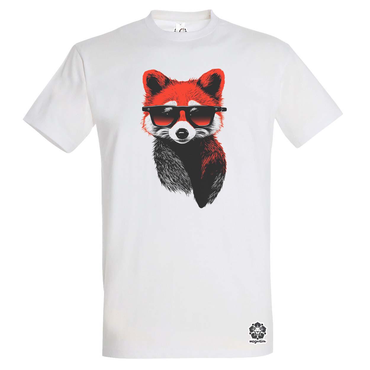 Laza vörös panda v3 egyedi póló 