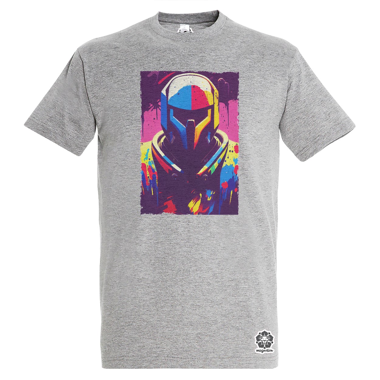 Elmosódott Mandalorian fanart egyedi póló 
