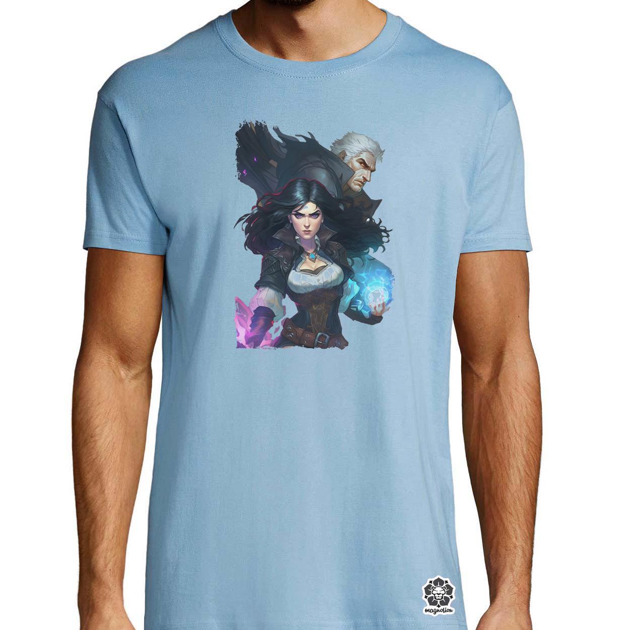 Yennefer és Geralt v3 egyedi póló 