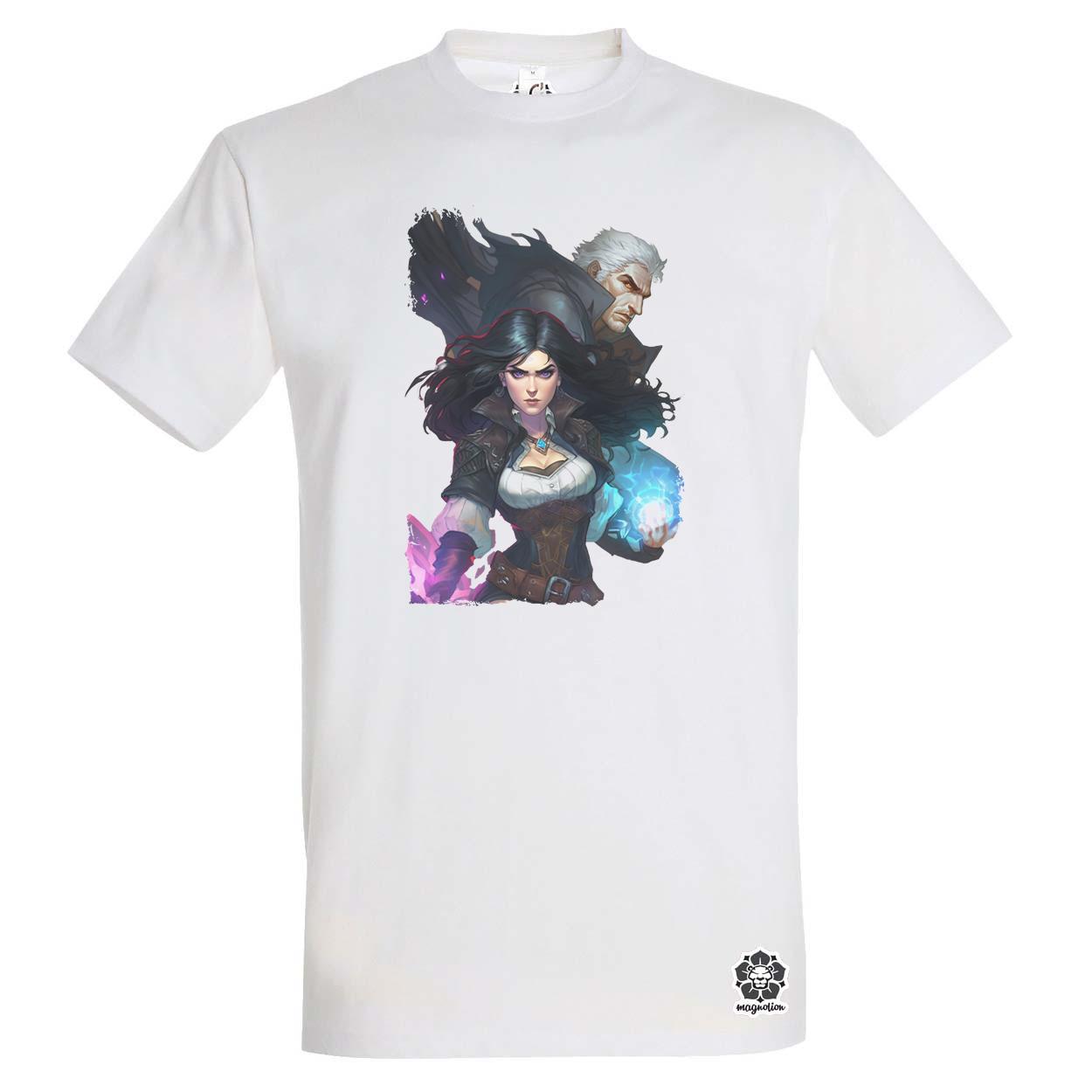Yennefer és Geralt v3 egyedi póló 
