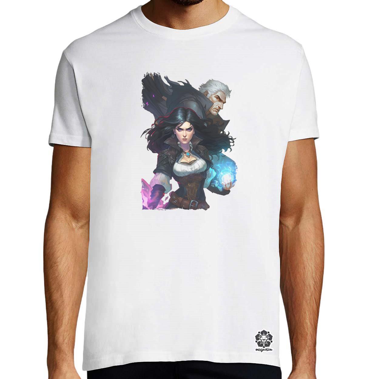 Yennefer és Geralt v3 egyedi póló 