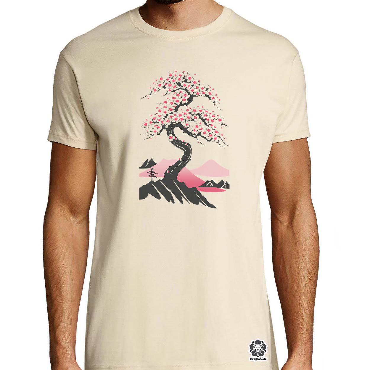 Minimalista sakura fa v4 egyedi póló 