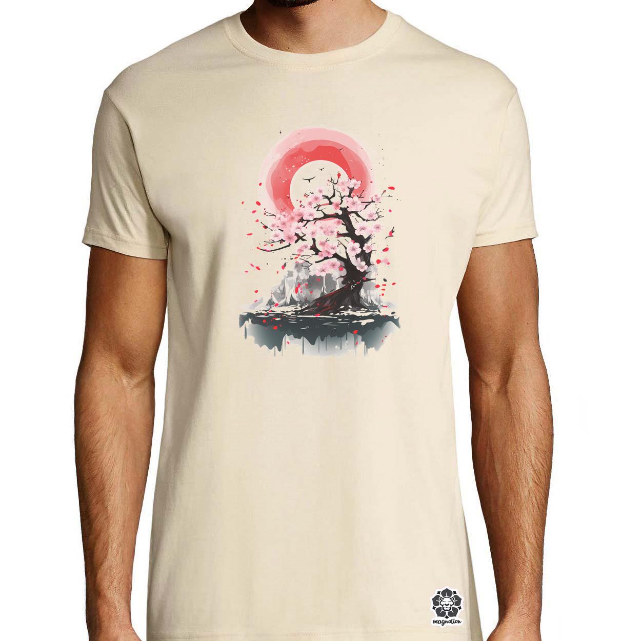 Sakura fröccsenés v1 egyedi póló 