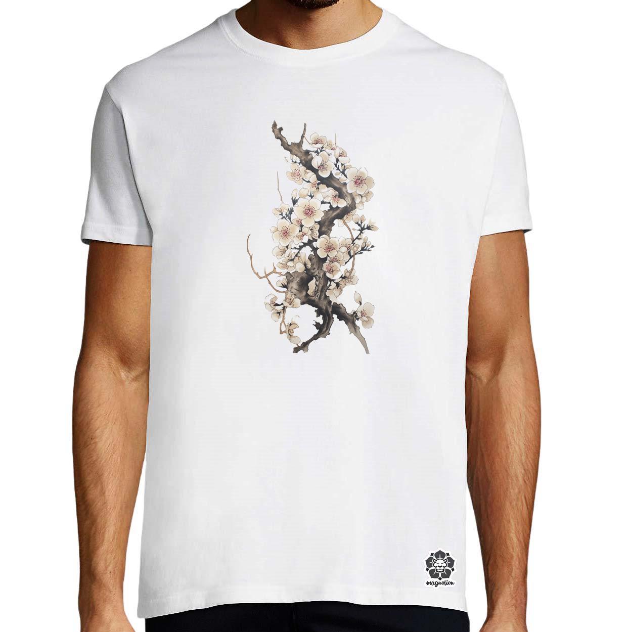 Sakura virágzás tinta v2 egyedi póló 