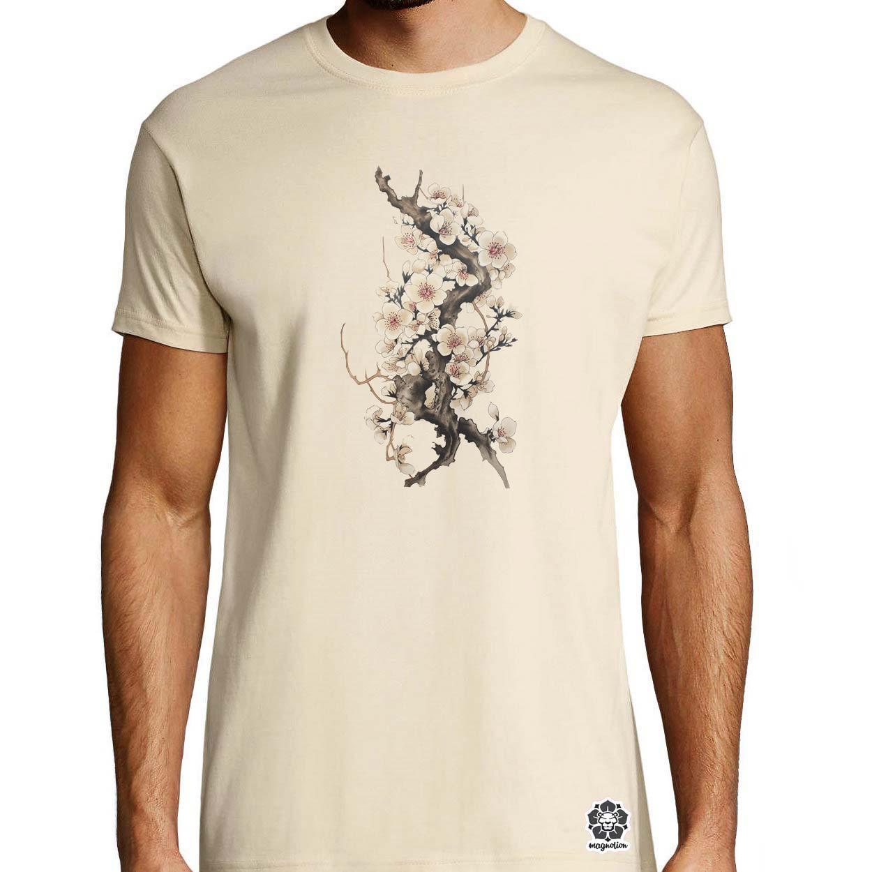 Sakura virágzás tinta v2 egyedi póló 