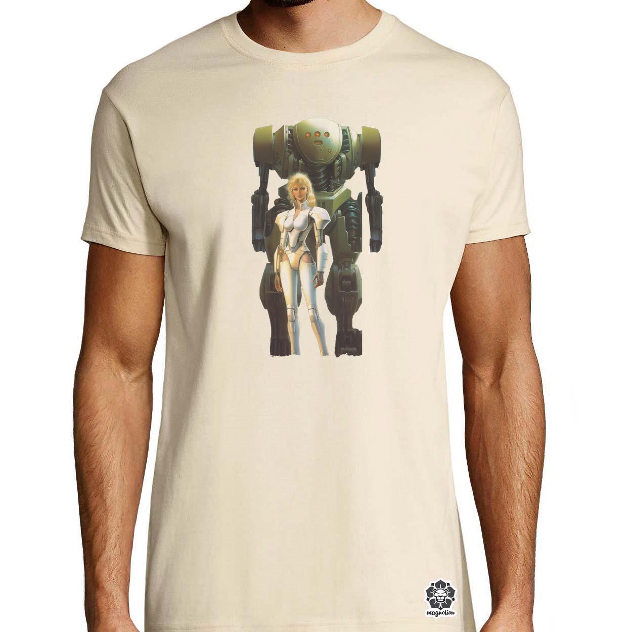 Boris Vallejo robot és a nő fanart v1 egyedi póló 