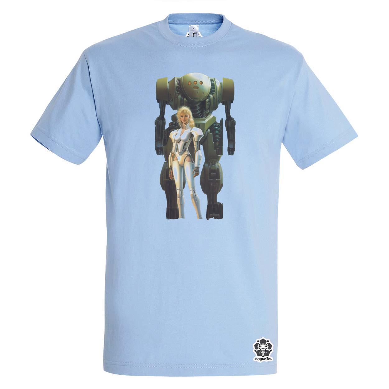 Boris Vallejo robot és a nő fanart v1 egyedi póló 