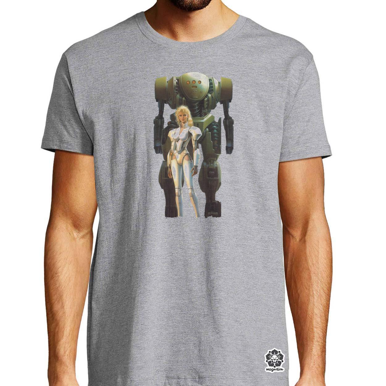 Boris Vallejo robot és a nő fanart v1 egyedi póló 