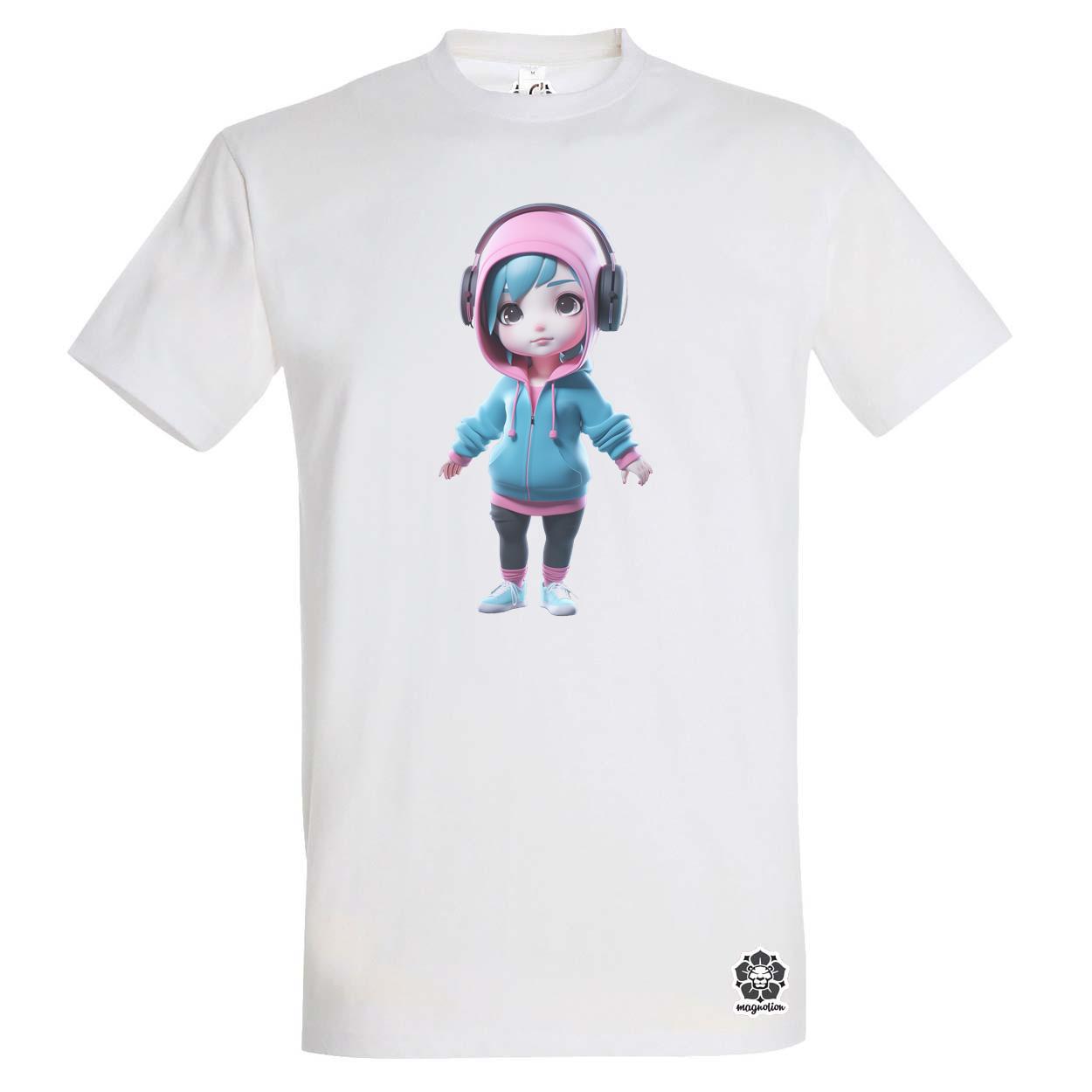 Chibi cuki lány v2 egyedi póló 