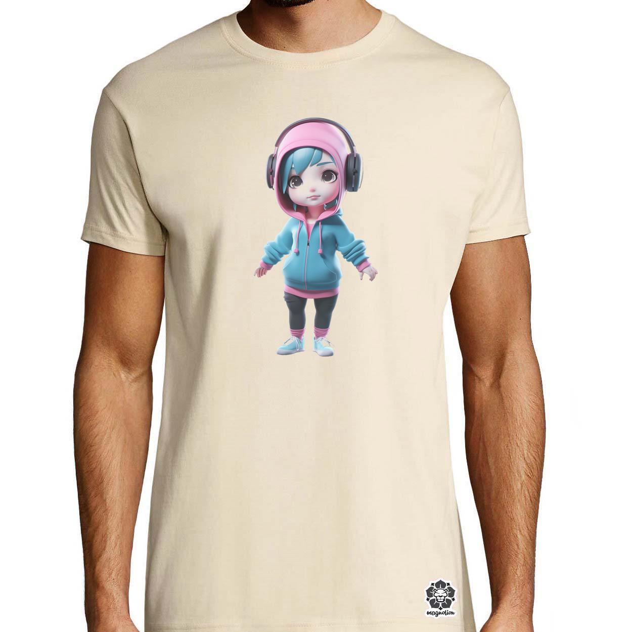 Chibi cuki lány v2 egyedi póló 